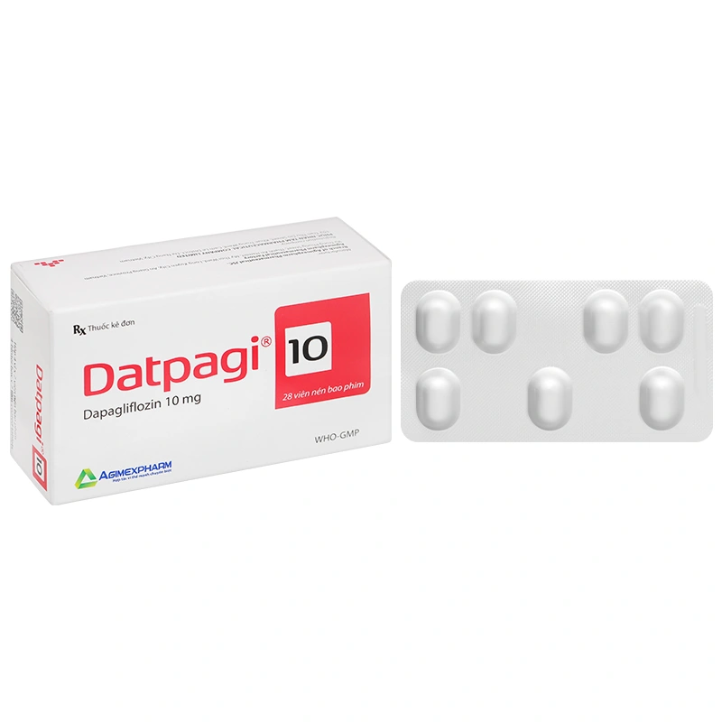 Datpagi 10mg điều trị đái tháo đường type 2 (4 vỉ x 7 viên) - 